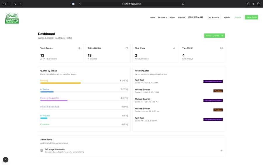 An admin portal built around the real workflow Screenshot 1