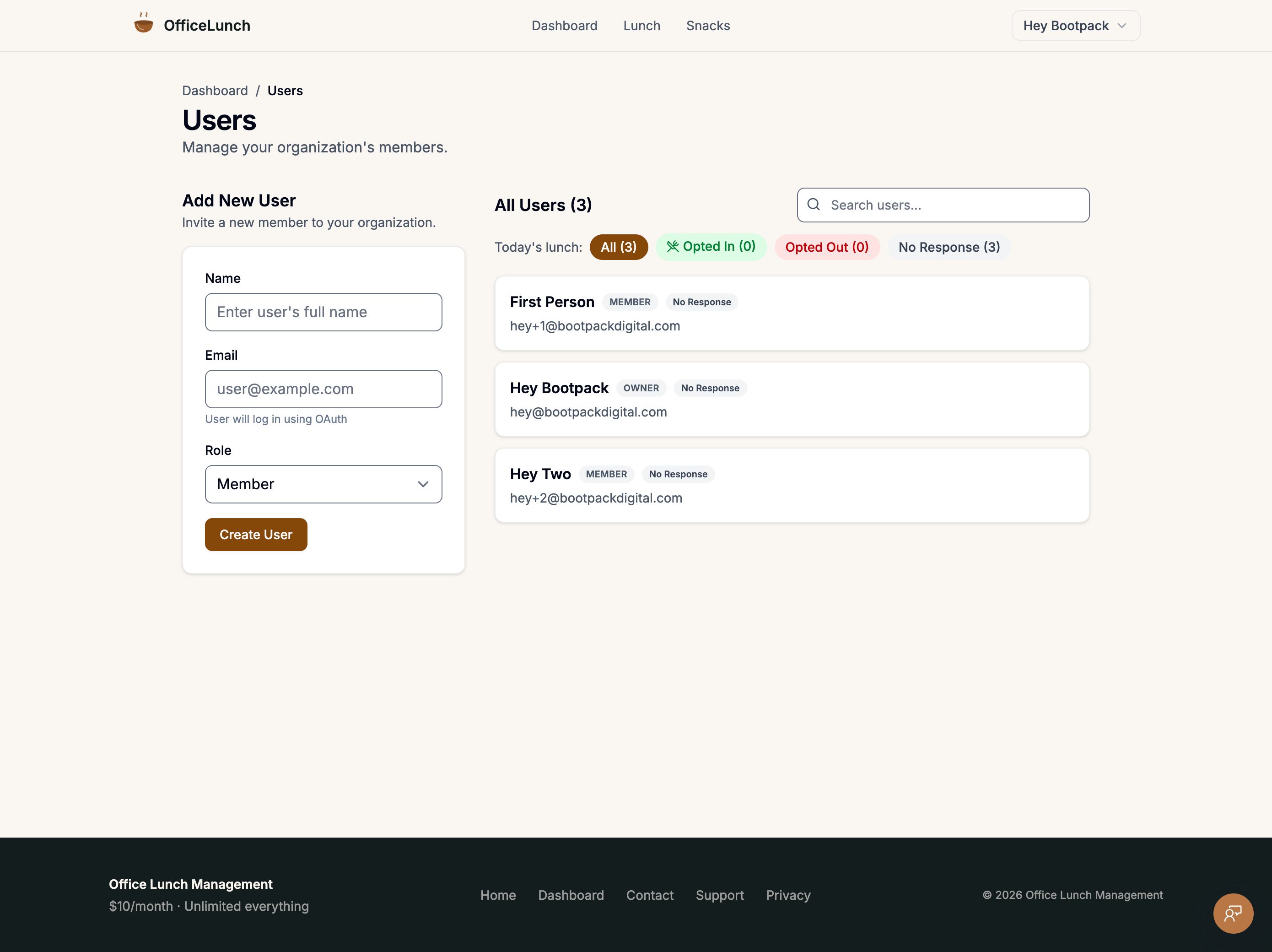 Manage team members and roles